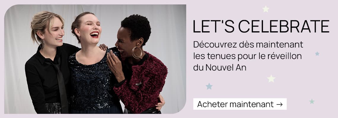 Let's celebrate – Découvrez dès maintenant les tenues pour le réveillon du Nouvel An. Trois femmes en tenues de fête s'amusant ensemble. Acheter maintenant.