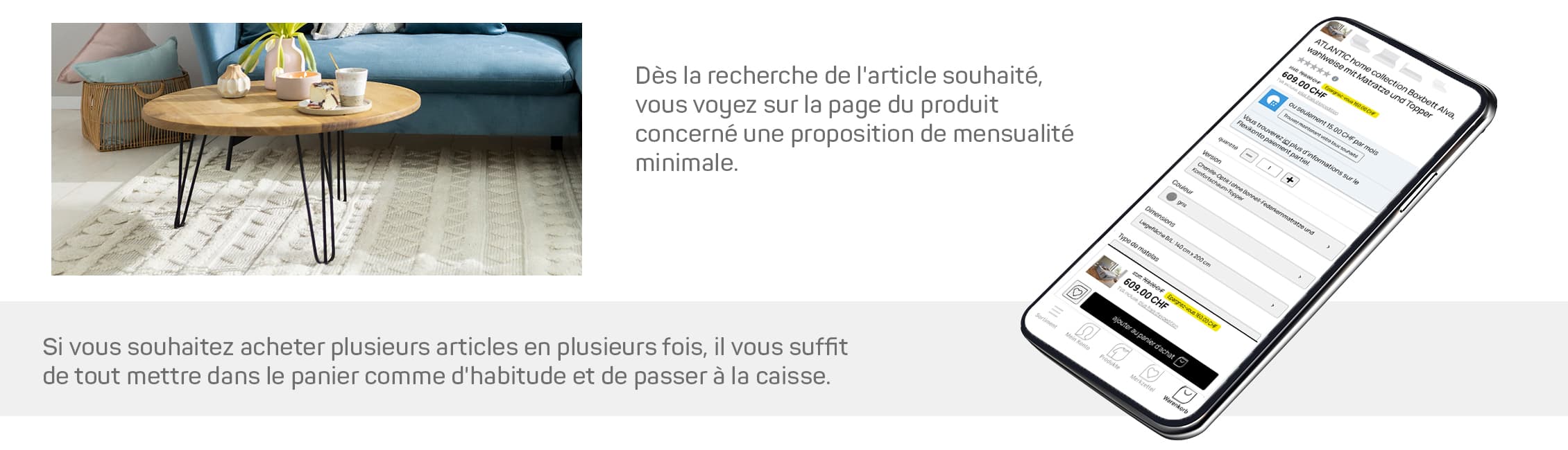 Voici comment fonctionne le Flexikonto paiement partiel: